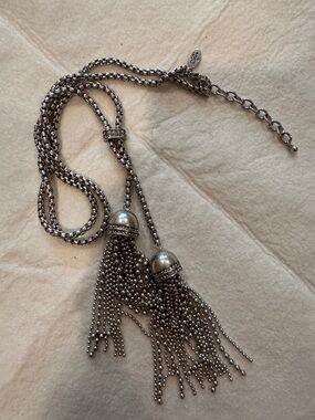 Joan Rivers Silver Tassel Pendant Necklace - Elegant Women's Jewelry